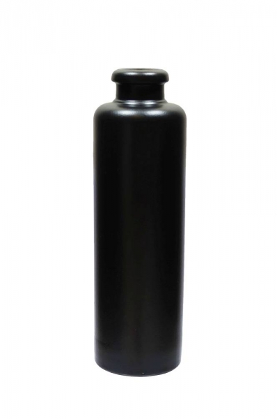 Steinzeugflasche 200ml schwarz matt, Mündung 19mm  Lieferung ohne Verschluss, bei Bedarf bitte separat bestellen!
